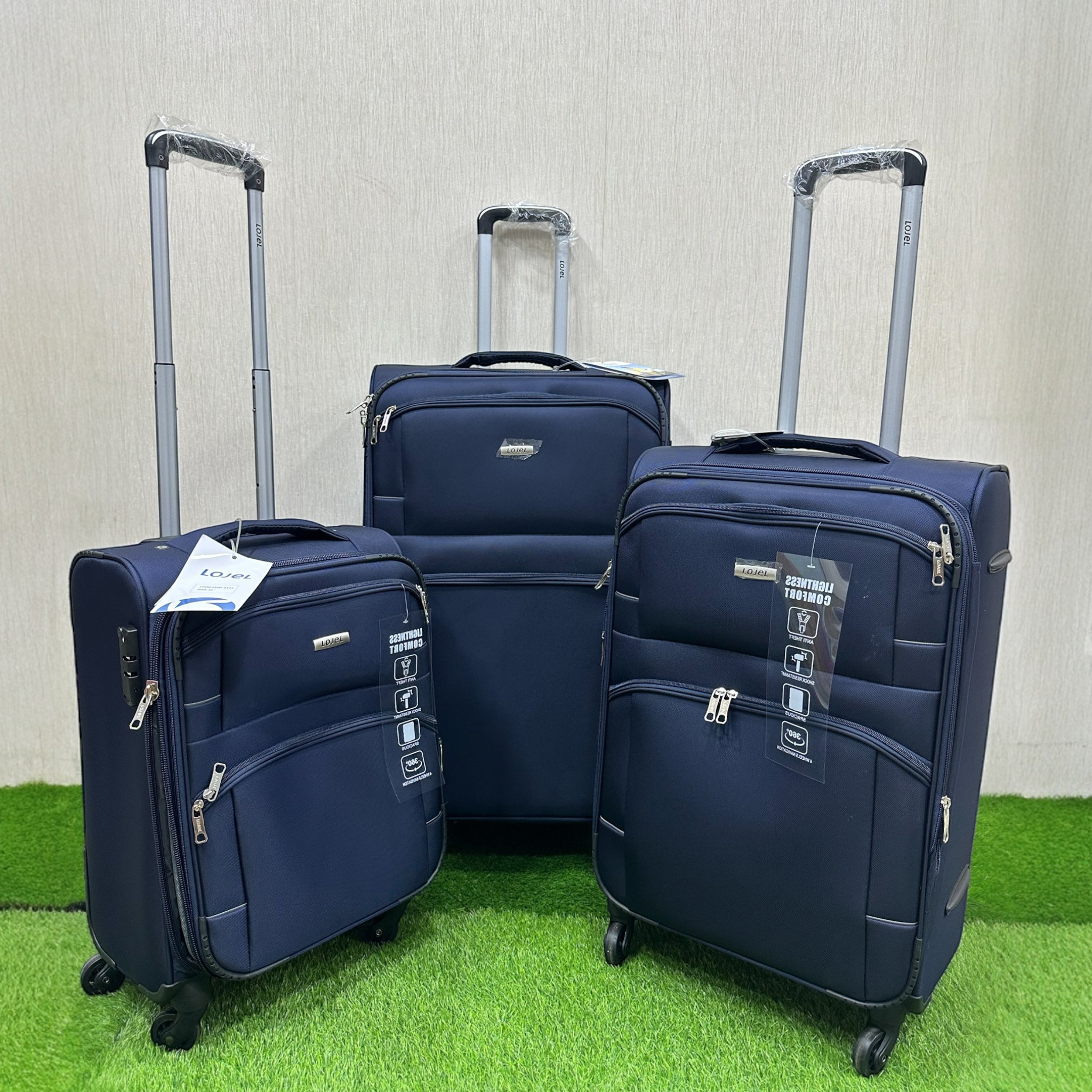 LOJEL ANTITHEFT 4w softside trolley Branded Luggage .pk