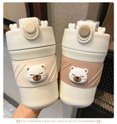 Cute Bear coffee stainless steel bottle