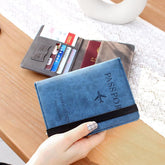 Passport protective leather case