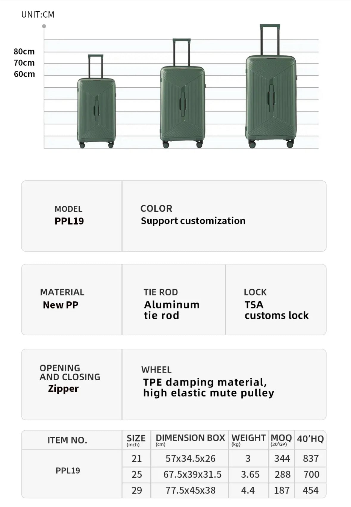 Bubule X Antitheft pp trolley bag