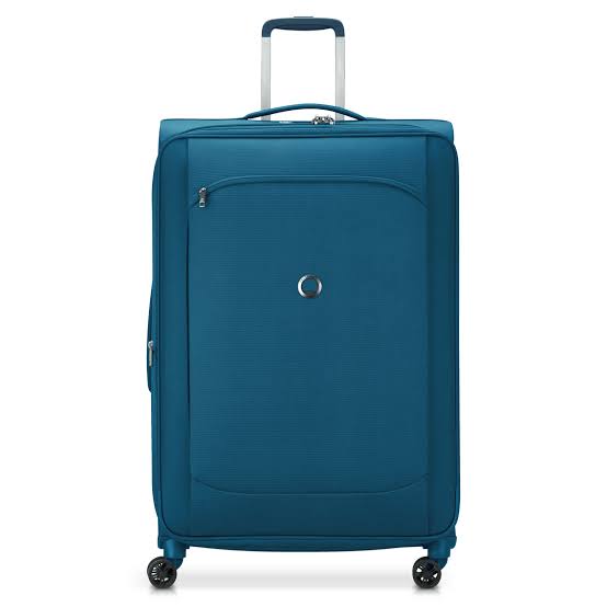 Delsey Montmartre Air 2.0 blue softside suitcase
