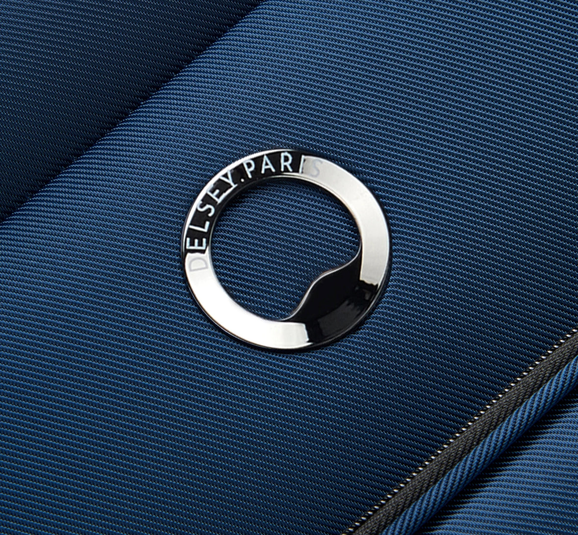 Delsey Paris luggage bag closeup shot