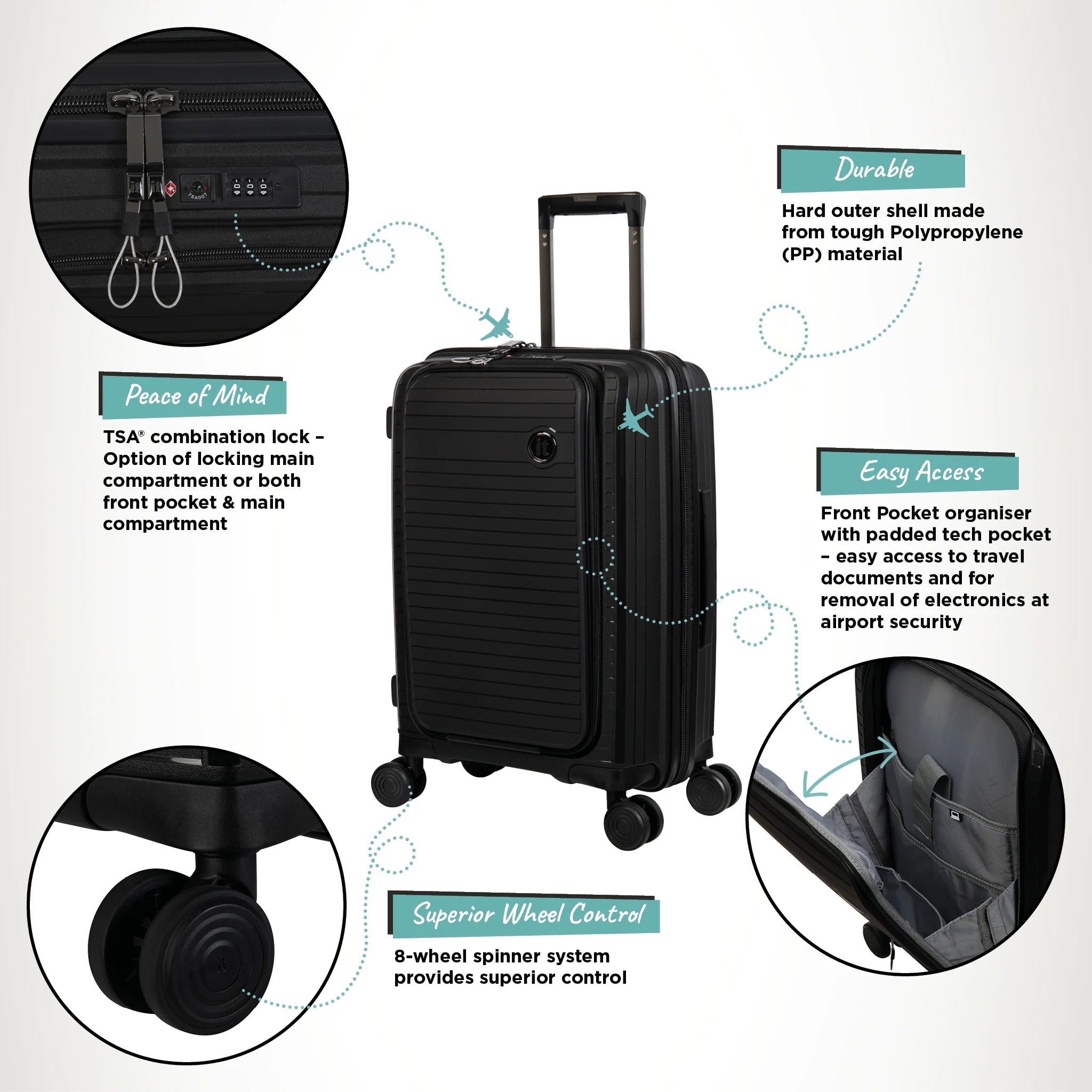 It luggage spontaneous 4w hardside trolley