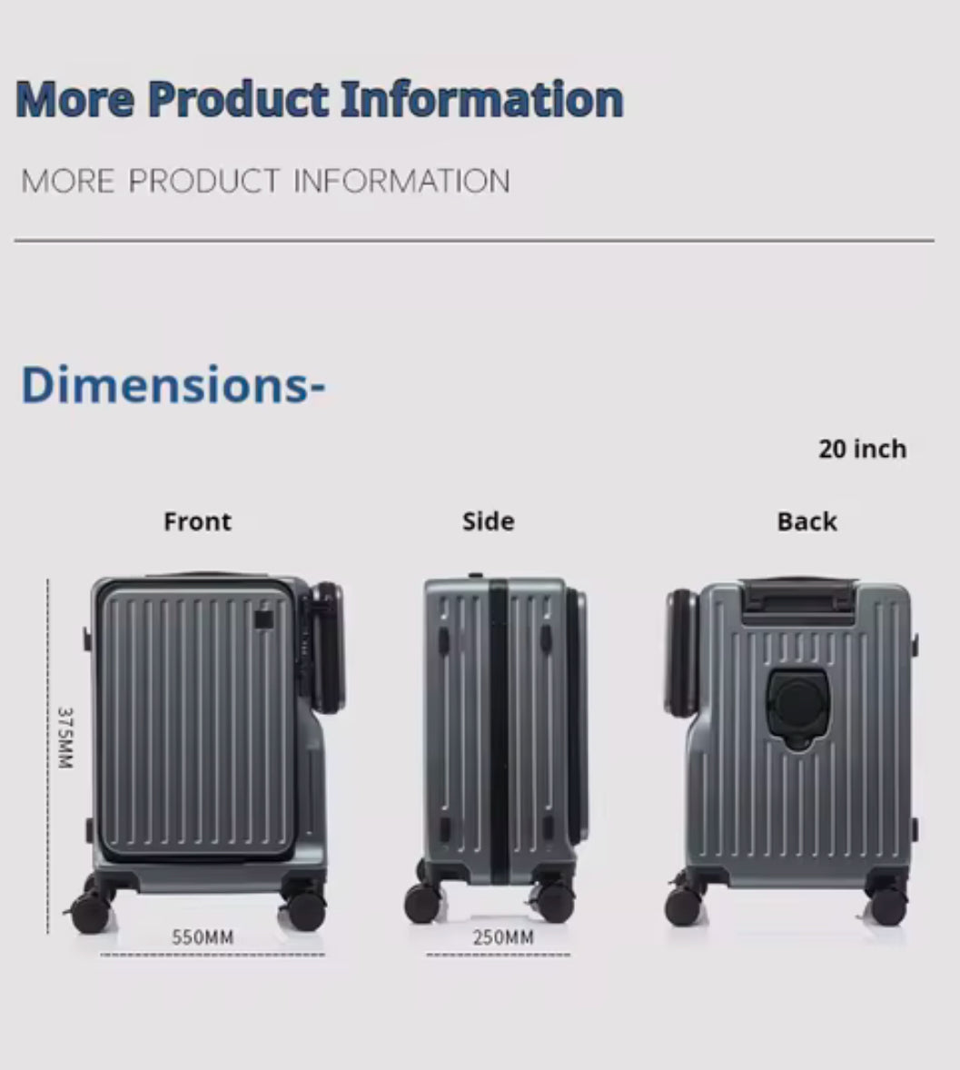 Victoria Aluminium frame double side opening luggage