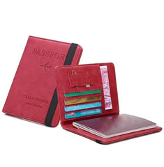 Passport protective leather case