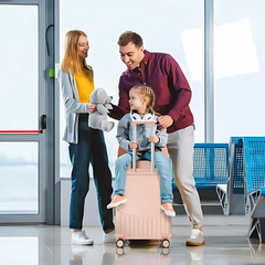 Multifunctional carry on Luggage with kids ride on