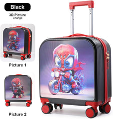 Kids 3D picture trolley bag