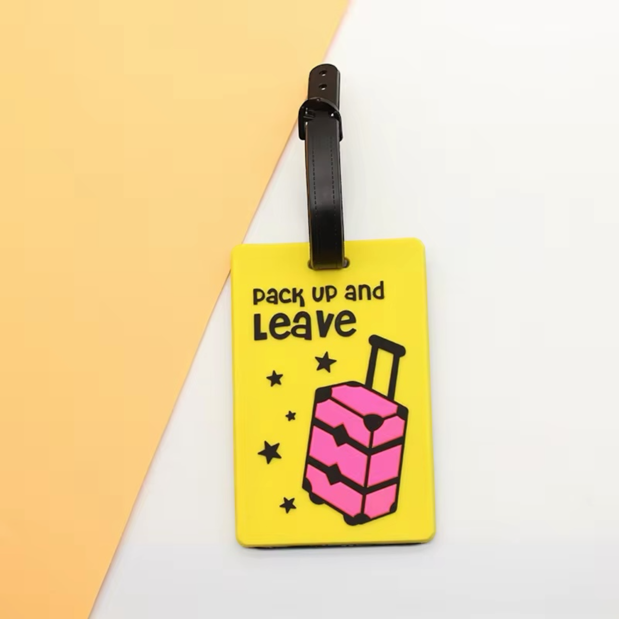 Pack up and leave Name tags