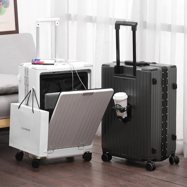 ALUMINIUM FRAME 4w hardside smart luggage Branded Luggage .pk