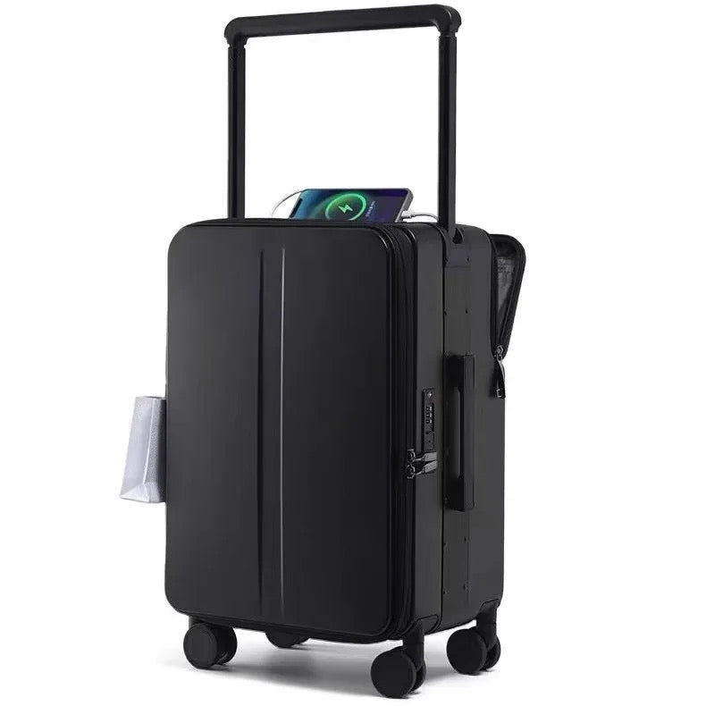 AB double sided ALUMINIUM frame smart luggage tokyo series